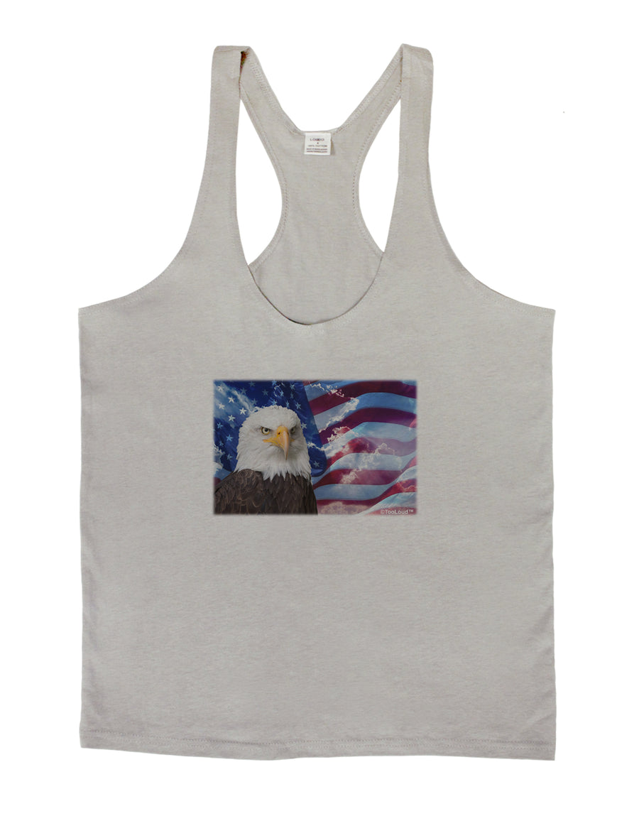 All American Eagle Mens String Tank Top-Men's String Tank Tops-LOBBO-White-Small-Davson Sales