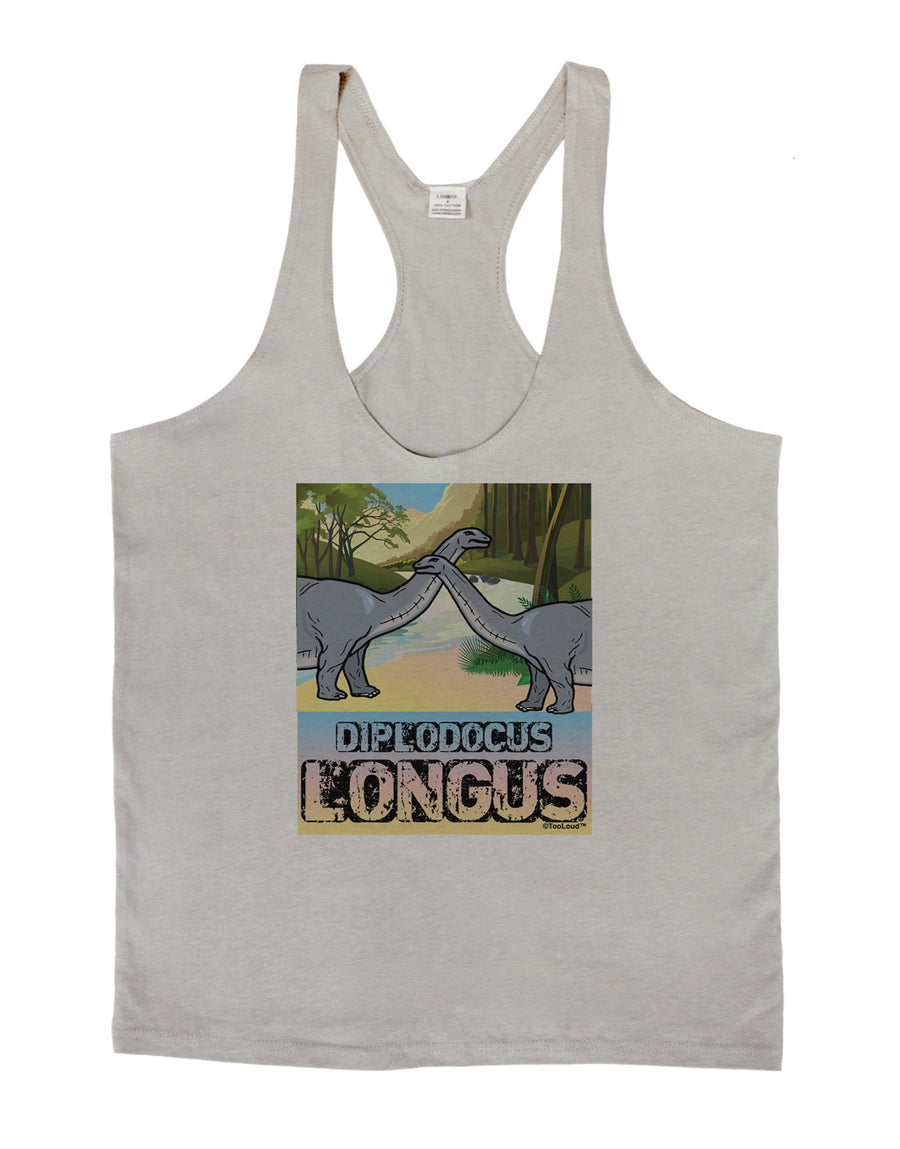 Diplodocus Longus - With Name Mens String Tank Top-Men's String Tank Tops-LOBBO-White-Small-Davson Sales