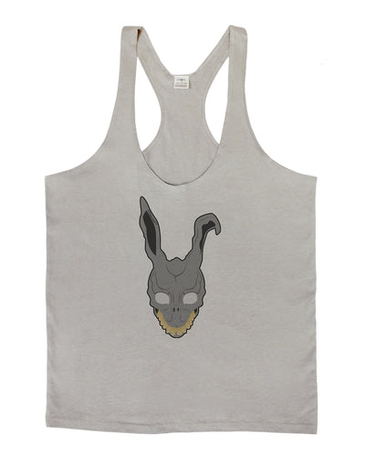 Scary Bunny Face Mens String Tank Top-Men's String Tank Tops-LOBBO-Light-Gray-Small-Davson Sales