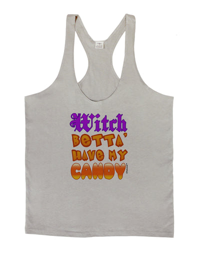 TooLoud Witch Betta Have My Candy Color Mens String Tank Top-Men's String Tank Tops-LOBBO-Light-Gray-Small-Davson Sales