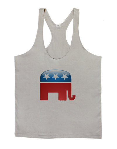 Republican Bubble Symbol Mens String Tank Top-Men's String Tank Tops-LOBBO-Light-Gray-Small-Davson Sales