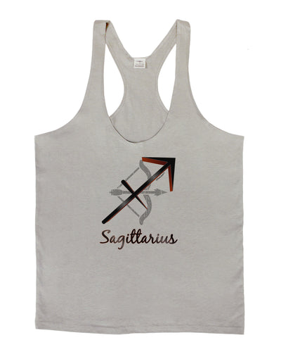 Sagittarius Symbol Mens String Tank Top-Men's String Tank Tops-LOBBO-Light-Gray-Small-Davson Sales