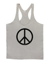 Peace Sign Symbol Mens String Tank Top-Men's String Tank Tops-LOBBO-Light-Gray-Small-Davson Sales