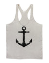 Distressed Nautical Sailor Anchor Mens String Tank Top-LOBBO-Light-Gray-Small-Davson Sales