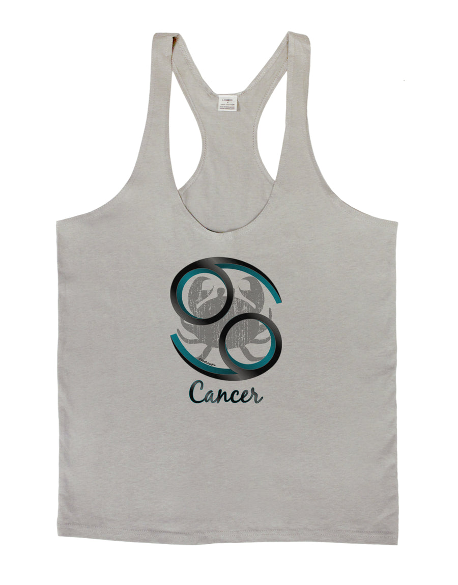 Cancer Symbol Mens String Tank Top-Men's String Tank Tops-LOBBO-White-Small-Davson Sales