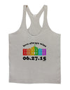 Love Always Wins with Date - Marriage Equality Mens String Tank Top-Men's String Tank Tops-LOBBO-Light-Gray-Small-Davson Sales