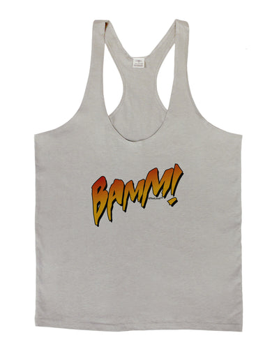 Onomatopoeia BAMM Mens String Tank Top-Men's String Tank Tops-LOBBO-Light-Gray-Small-Davson Sales