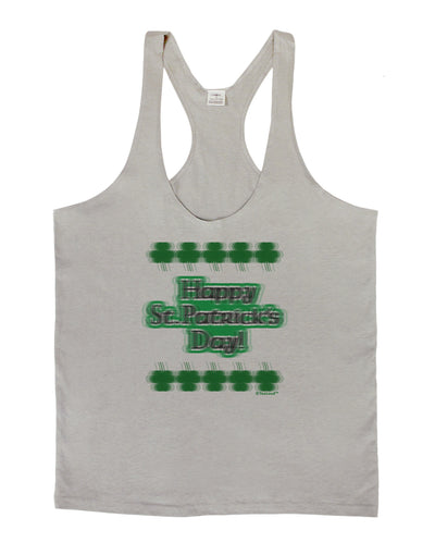 Seeing Double St. Patrick's Day Mens String Tank Top-Men's String Tank Tops-LOBBO-Light-Gray-Small-Davson Sales