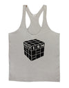 Autism Awareness - Cube B & W Mens String Tank Top-Men's String Tank Tops-LOBBO-Light-Gray-Small-Davson Sales