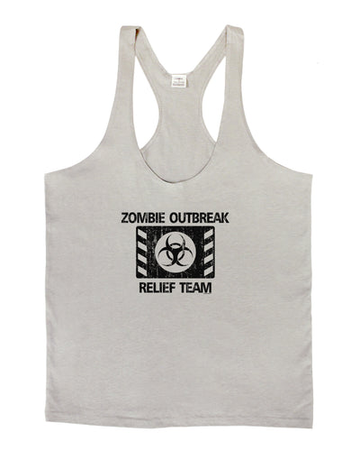 Zombie Outbreak Relief Team Biohazard Mens String Tank Top-LOBBO-Light-Gray-Small-Davson Sales