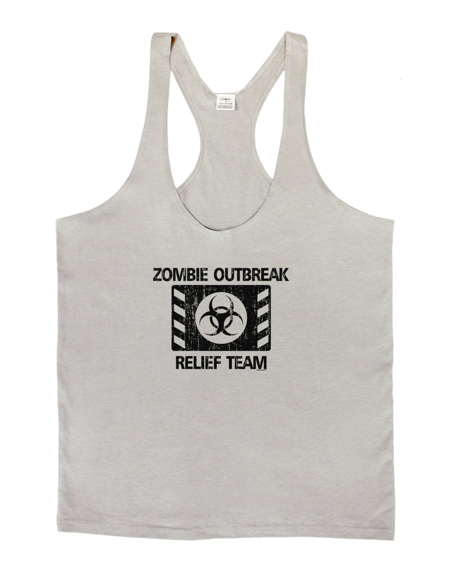 Zombie Outbreak Relief Team Biohazard Mens String Tank Top-LOBBO-White-Small-Davson Sales