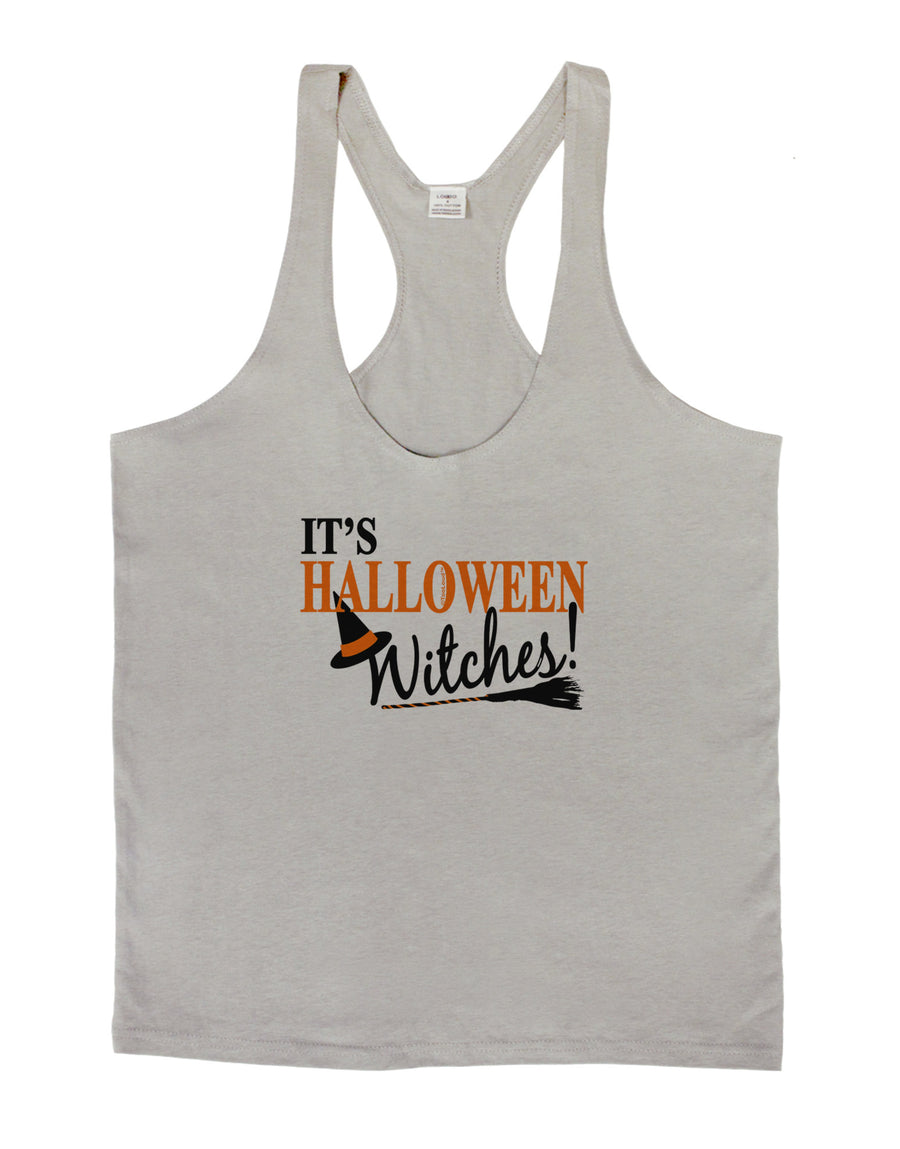 It's Halloween Witches Hat Mens String Tank Top-Men's String Tank Tops-LOBBO-White-Small-Davson Sales