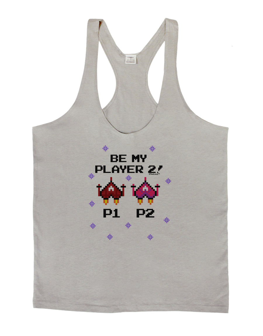 Be My Player 2 Mens String Tank Top-Men's String Tank Tops-LOBBO-White-Small-Davson Sales