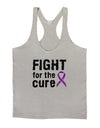 Fight for the Cure - Purple Ribbon Epilepsy Mens String Tank Top-Men's String Tank Tops-LOBBO-Light-Gray-Small-Davson Sales