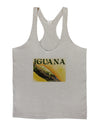 Iguana Watercolor Text Mens String Tank Top-Men's String Tank Tops-LOBBO-Light-Gray-Small-Davson Sales