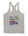 All You Need Is Coffee Mens String Tank Top-Men's String Tank Tops-LOBBO-Light-Gray-Small-Davson Sales