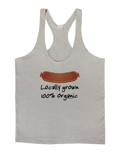 Locally Grown Organic Sausage Mens String Tank Top-Men's String Tank Tops-LOBBO-Light-Gray-Small-Davson Sales