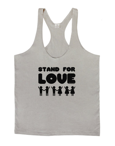 Stand For Love Mens String Tank Top-Men's String Tank Tops-LOBBO-Light-Gray-Small-Davson Sales