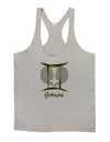 Gemini Symbol Mens String Tank Top-Men's String Tank Tops-LOBBO-Light-Gray-Small-Davson Sales