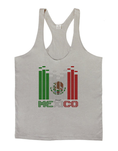 Mexican Flag Levels - Cinco De Mayo Text Mens String Tank Top-Men's String Tank Tops-LOBBO-Light-Gray-Small-Davson Sales