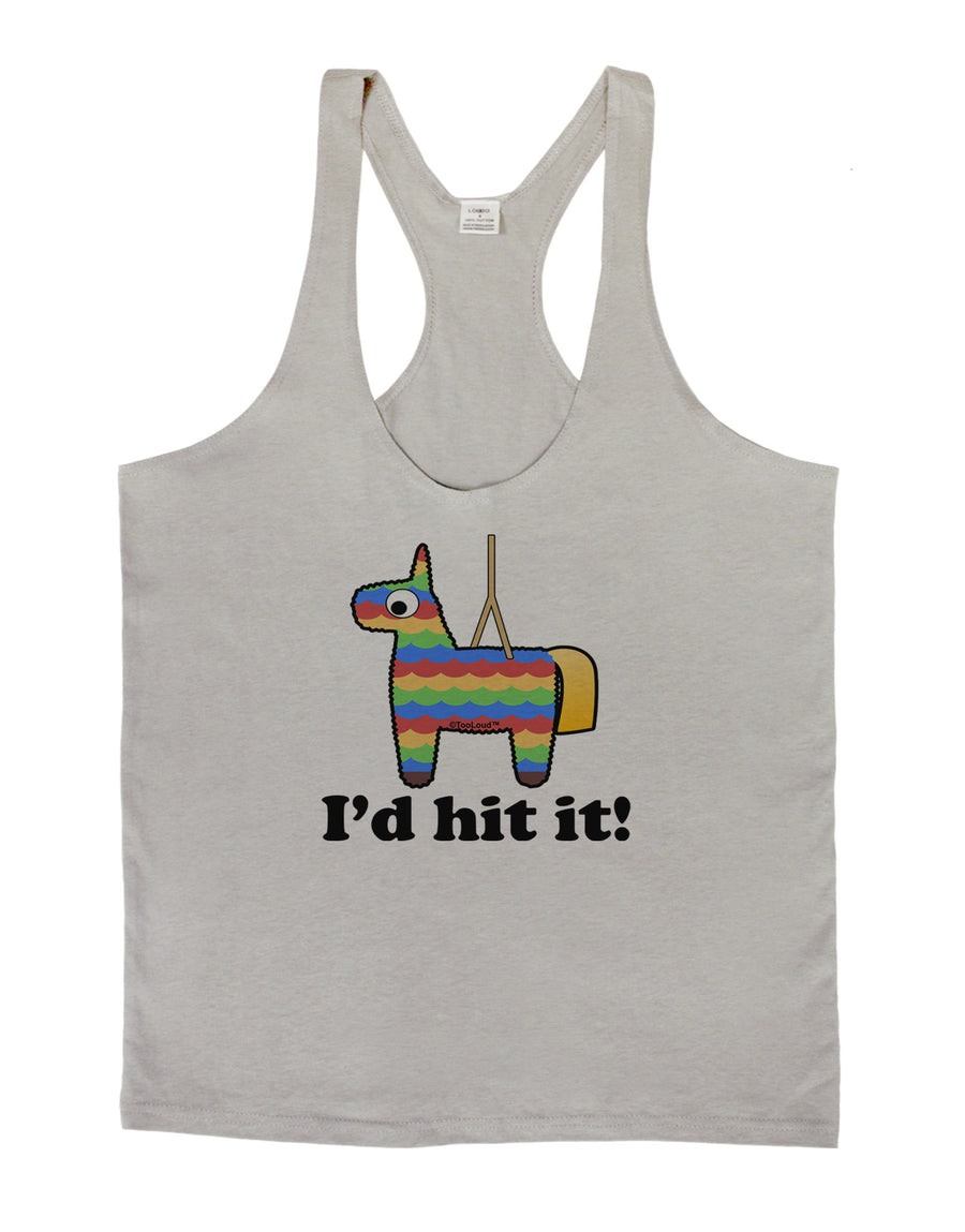 I'd Hit it - Funny Pinata Design Mens String Tank Top-Men's String Tank Tops-LOBBO-White-Small-Davson Sales