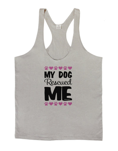 My Dog Rescued Me Mens String Tank Top-Men's String Tank Tops-LOBBO-Light-Gray-Small-Davson Sales