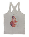 Monkey in Tree Watercolor Mens String Tank Top-Men's String Tank Tops-LOBBO-Light-Gray-Small-Davson Sales