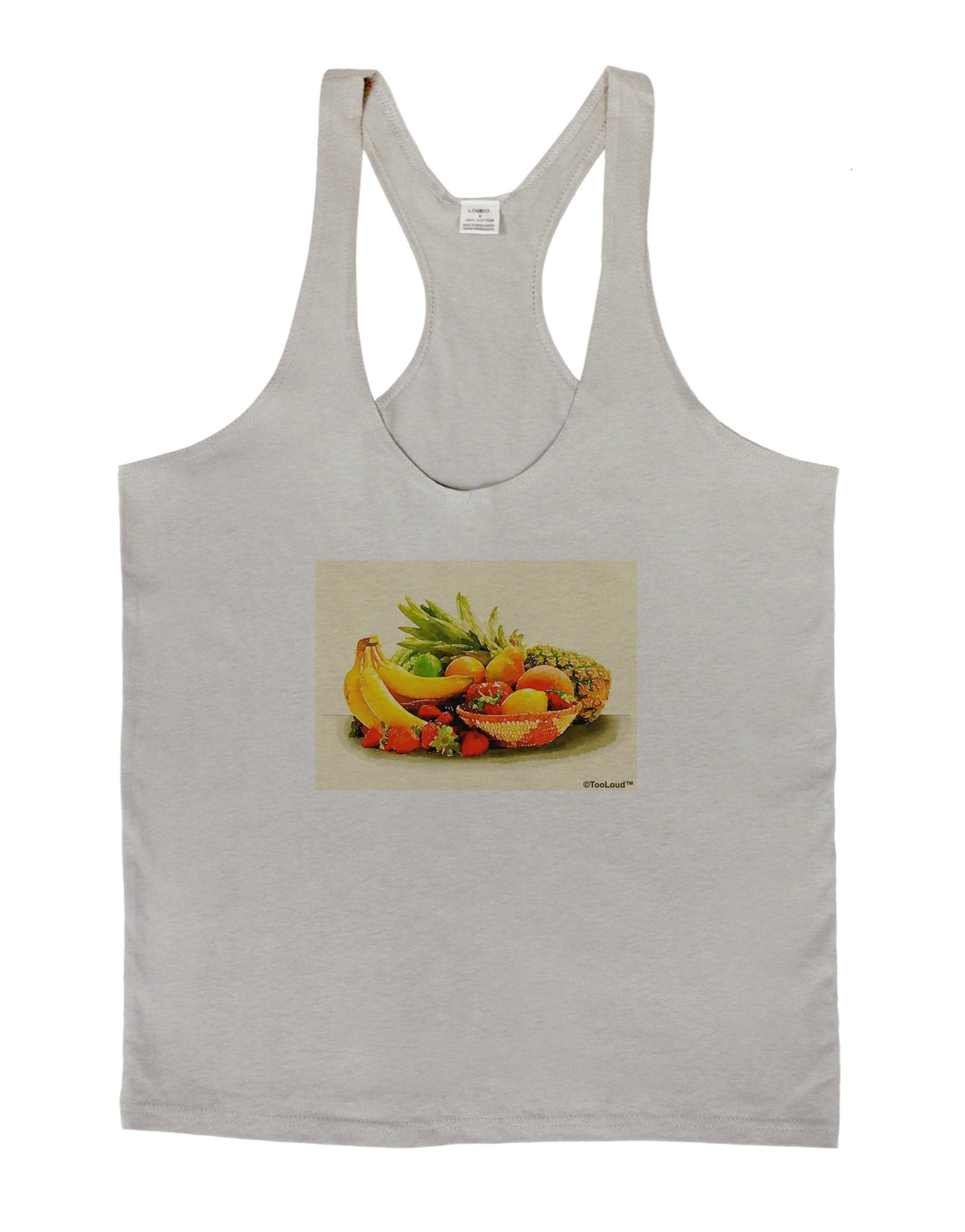 Watercolor Fruit Bowl 2 Mens String Tank Top-Men's String Tank Tops-LOBBO-Light-Gray-Small-Davson Sales