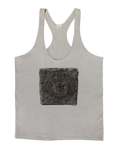 Stone Carving Watercolor Mens String Tank Top-Men's String Tank Tops-LOBBO-Light-Gray-Small-Davson Sales