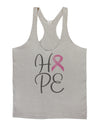 Hope - Breast Cancer Awareness Ribbon Mens String Tank Top-Men's String Tank Tops-LOBBO-Light-Gray-Small-Davson Sales