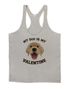 My Dog is my Valentine Gold Yellow Mens String Tank Top-Men's String Tank Tops-LOBBO-Light-Gray-Small-Davson Sales