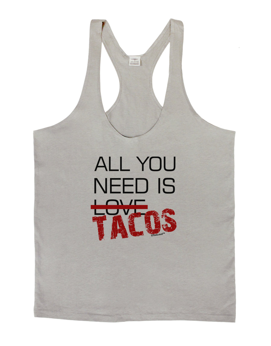 All You Need Is Tacos Mens String Tank Top-Men's String Tank Tops-LOBBO-White-Small-Davson Sales