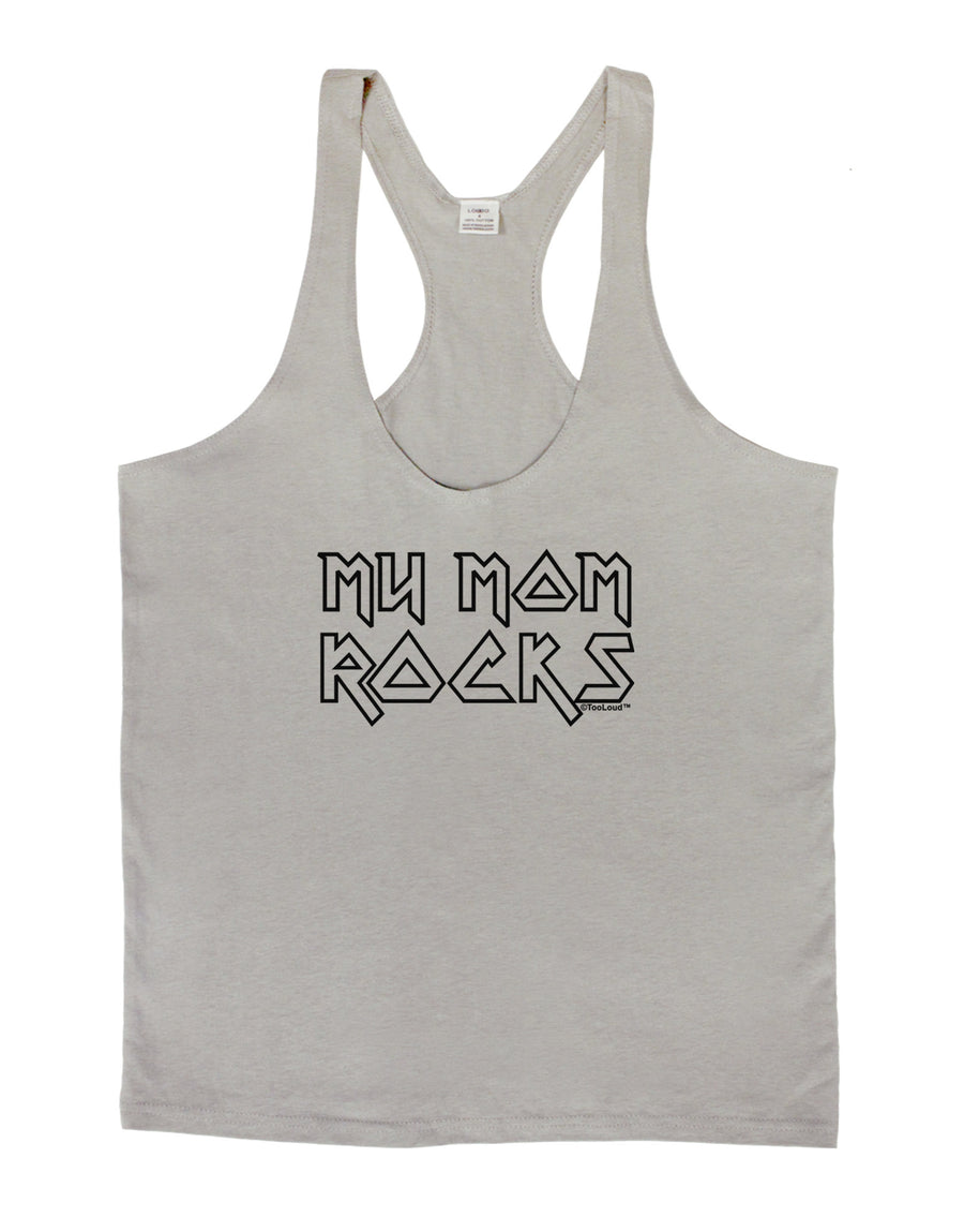 My Mom Rocks - Mother's Day Mens String Tank Top-Men's String Tank Tops-LOBBO-White-Small-Davson Sales