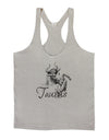 Taurus Illustration Mens String Tank Top-Men's String Tank Tops-LOBBO-Light-Gray-Small-Davson Sales