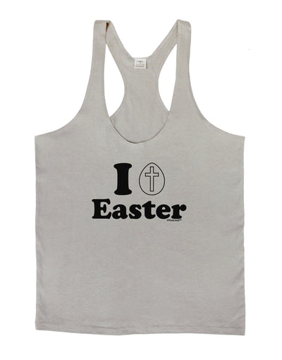 I Egg Cross Easter Design Mens String Tank Top by TooLoud-LOBBO-Light-Gray-Small-Davson Sales