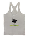 Ostrich Watercolor Mens String Tank Top-Men's String Tank Tops-LOBBO-Light-Gray-Small-Davson Sales