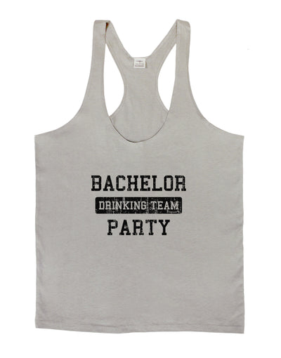 Bachelor Party Drinking Team - Distressed Mens String Tank Top-Men's String Tank Tops-LOBBO-Light-Gray-Small-Davson Sales