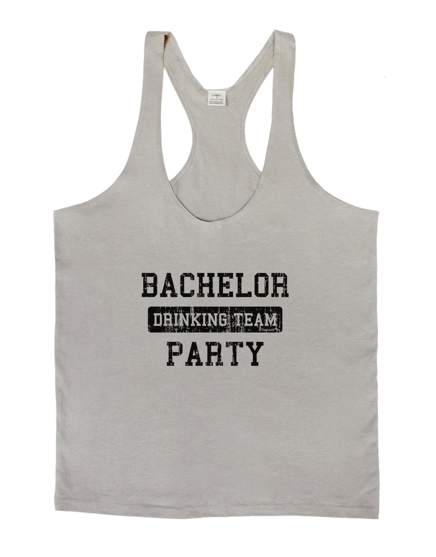 Bachelor Party Drinking Team - Distressed Mens String Tank Top-Men's String Tank Tops-LOBBO-White-Small-Davson Sales