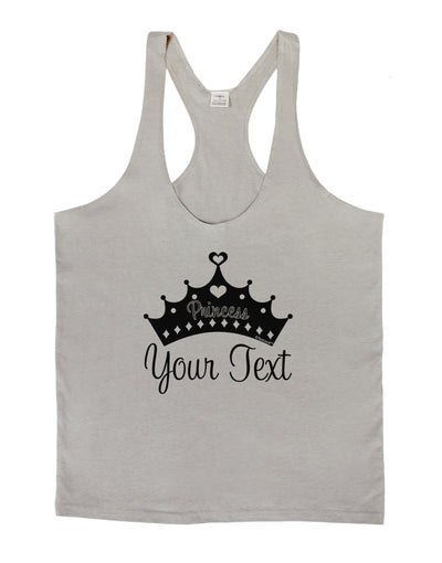 Personalized Princess -Name- Design Mens String Tank Top-Men's String Tank Tops-LOBBO-Light-Gray-Small-Davson Sales