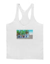 Palm Springs Watercolor Mens String Tank Top-Men's String Tank Tops-LOBBO-White-Small-Davson Sales