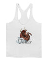 Taurus Color Illustration Mens String Tank Top-Men's String Tank Tops-LOBBO-White-Small-Davson Sales