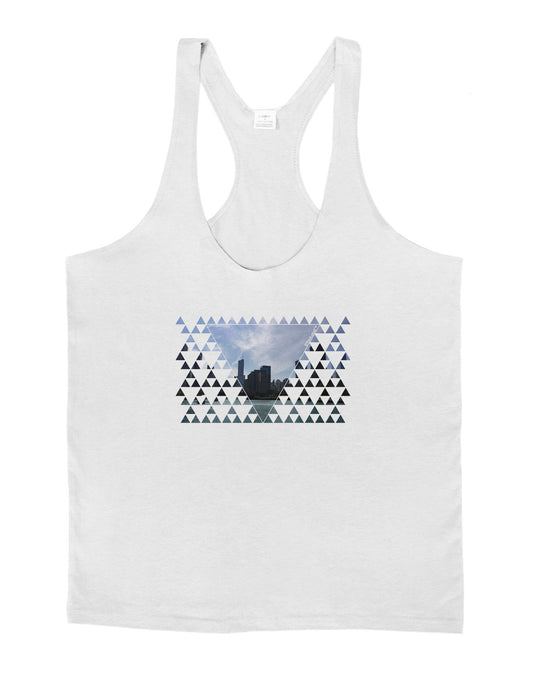 Chicago Triangles Mens String Tank Top-Men's String Tank Tops-LOBBO-White-X-Large-Davson Sales