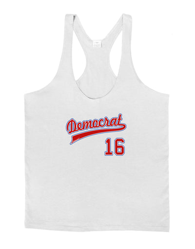 Democrat Jersey 16 Mens String Tank Top-Men's String Tank Tops-LOBBO-White-Small-Davson Sales