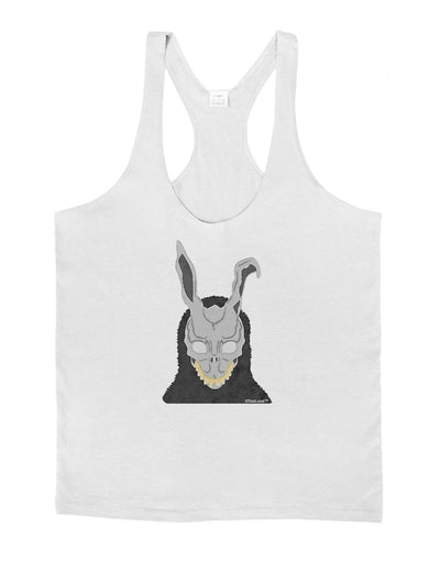 Scary Buny Face Watercolor Mens String Tank Top-Men's String Tank Tops-LOBBO-White-Small-Davson Sales