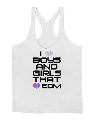 I Heart Boys and Girls That Heart EDM Mens String Tank Top-Men's String Tank Tops-LOBBO-White-Small-Davson Sales