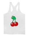 Cherries Mens String Tank Top-Men's String Tank Tops-LOBBO-White-X-Large-Davson Sales