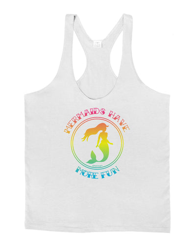 Mermaids Have More Fun - Beachy Colors Mens String Tank Top-Men's String Tank Tops-LOBBO-White-Small-Davson Sales