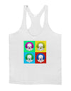 Clown Face Pop Art 2 Mens String Tank Top-Men's String Tank Tops-LOBBO-White-Small-Davson Sales