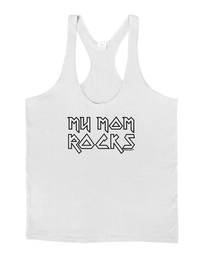 My Mom Rocks - Mother's Day Mens String Tank Top-Men's String Tank Tops-LOBBO-White-Small-Davson Sales