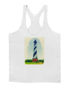 Watercolor Lighthouse 1 Mens String Tank Top-Men's String Tank Tops-LOBBO-White-Small-Davson Sales